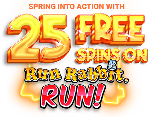 Slotster 25 Free Spins on Run Rabbit, Run